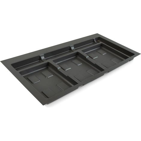 Emuca Base Recycle gris antracita para cajones de cocina