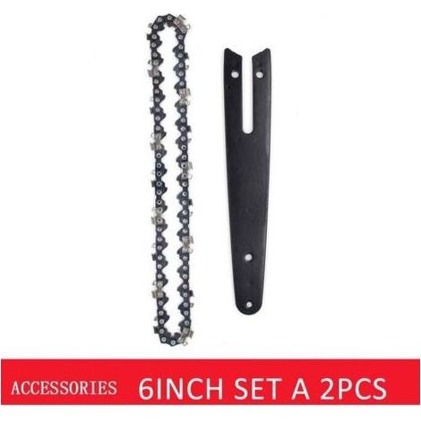 CYRILL 1 pezzo di catena da 6 pollici, 1 set di guide per mini sega elettrica, accessori durevoli per seghe a catena TONCHEAN (1/4)