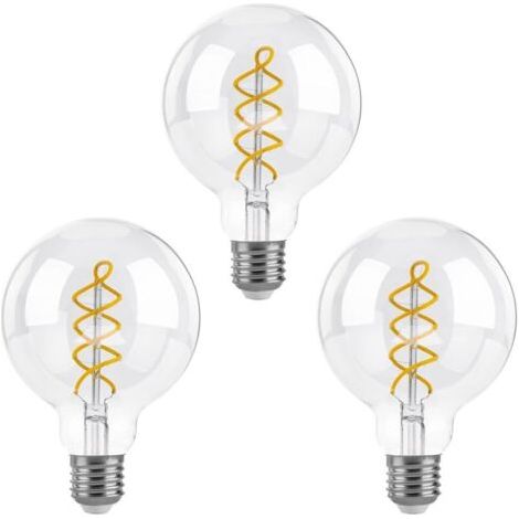 Dimmable Ampoules LED E27, G80 Vintage LED à Filament Spirale Ampoule Décorative, 6W(équivalent 40W), Blanc Chaud 2700K, 5 (1/4)