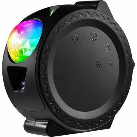 Veilleuse avec projecteur de ciel étoilé, galaxie, couleurs réglables, noire, pour la décoration des chambres d'enfants. (1/4)