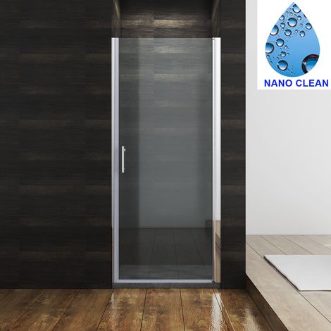 Nischentür SONNI Dusche 70cm Duschwand NANO Glas Duschtür Pendeltür Duschabtrennung (1/5)
