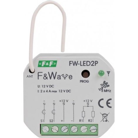 Zweikanal-LED-Controller für LED-Streifen zur Installation in der Anschlussdose (1/5)