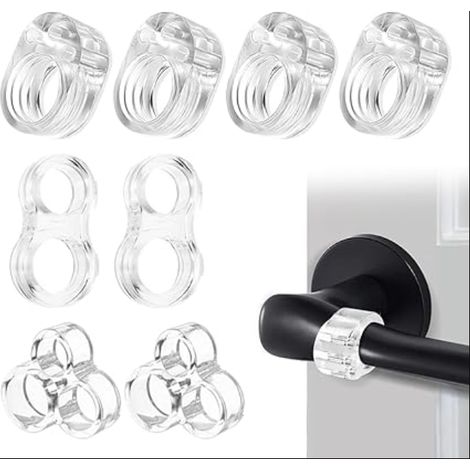 Butées de Porte Transparentes, Protection Amortissante pour Poignées et Fenêtre, Absorbe les Chocs et Protège Murs et Meubles (1/5)