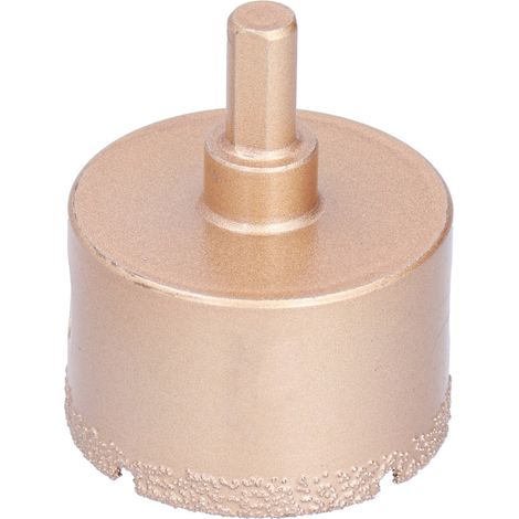 Scie cloche 55mm / 2,2 pouces, incisive, durable, stable, sécurisée, brasée pour ouvrir trous dans verre, marbre, granit, pierre (1/5)