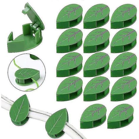 Pflanzenkletterwand-Befestigungsclip, unsichtbarer Wandhaken aus Rattan (Blattform, 10 Stück)