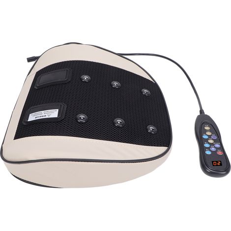 Coussin de massage chauffant pour le dos, la nuque et les épaules, idéal pour un massage en profondeur et une relaxation anti-stress à domicile ou au bureau. Prise UE 100-240 V. (1/5)