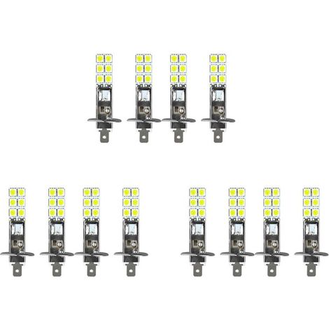 Adatto per confezione da 12 lampadine fendinebbia a LED serie H1 6000K ultra bianche da 80W