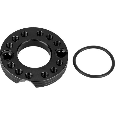 Manette d'admission en aluminium noir 28mm pour moto tout-terrain, régulateur carburateur CNC, plaque d'admission de carburateur (1/5)