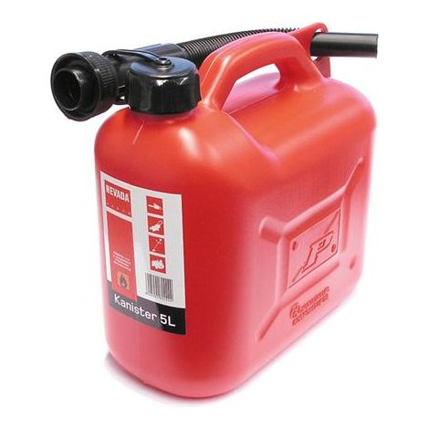 Bidon d'essence en plastique 5 litres rouge
