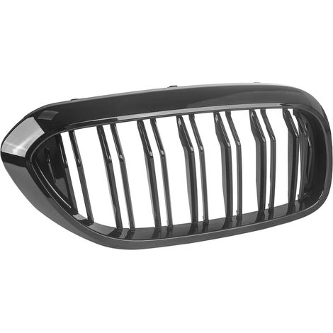 1 paire de calandre, double barre, noir brillant, pour BMW Série 5 G30/G31 (2017–2020), compatible commande volets d'air (1/5)