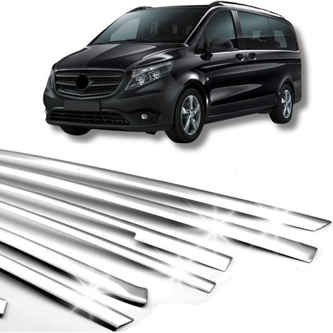 Modanatura per finestrino laterale porta in acciaio inox cromato MERCEDES Vito W447 L3 2014-