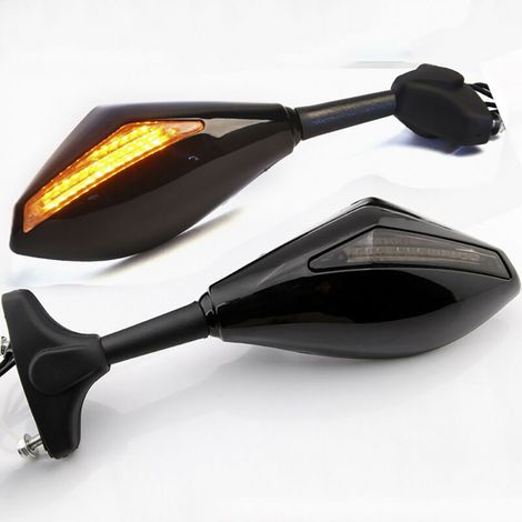 Rétroviseurs de moto de style course avec clignotants LED adaptés pour CBR 600 F3 F4 F4i (1/5)