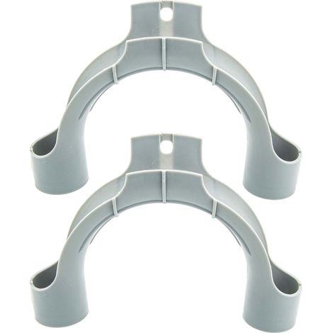 tecuro 2 x Universal Haltebogen Einhängebogen PVC für Ablaufschlauch Waschmaschine Geschirrspüler (1/4)