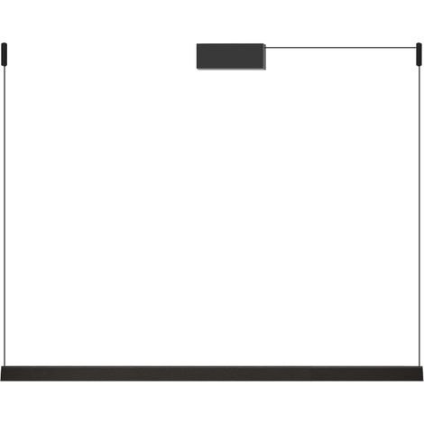 DAISHO PRO - Sospensione Orizzontale LED 42W 3000K CRI90 156,5 x 4,2 x 160 cm, Finitura Nera, IP20, Design Minimale Antiriflesso UGR19 - Rossini (1/5)