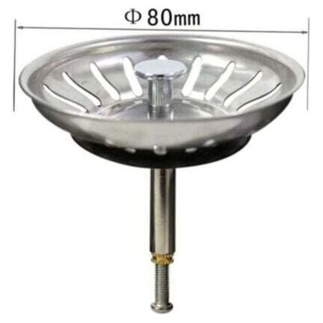 Panier d'égouttage 80 mm – Acier inoxydable 304 – Système d'évacuation avec goupille réglable – Compatible lave-vaisselle (1/4)