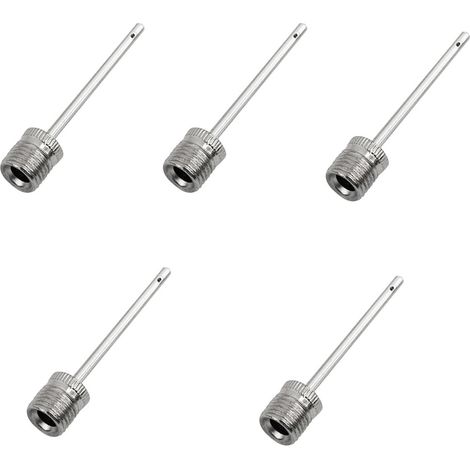 Aiguille De Gonflage - Acier Inoxydable - Compatible Avec Ballons De Basket Ball Football Volley Ball Piscine Gonflable - 38 X 7 5 Mm - Lot De 5