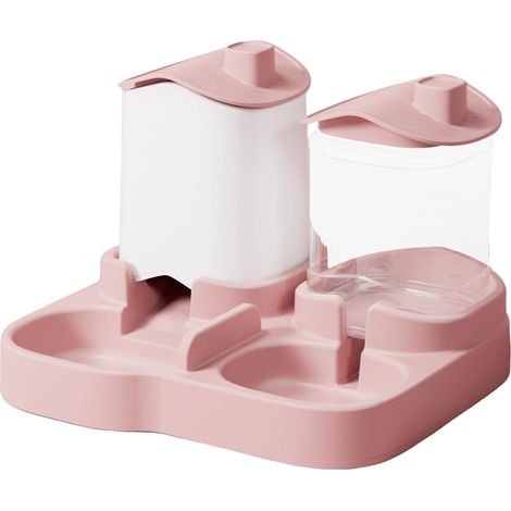 Dispensador de comida para gatos - Bebedero antiderrame  Comedero de sobremesa para mascotas, fabricado en ABS y PP (1/5)