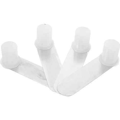 Lot de 4 plaques base en acier inoxydable pour moustiquaire lit (1/5)