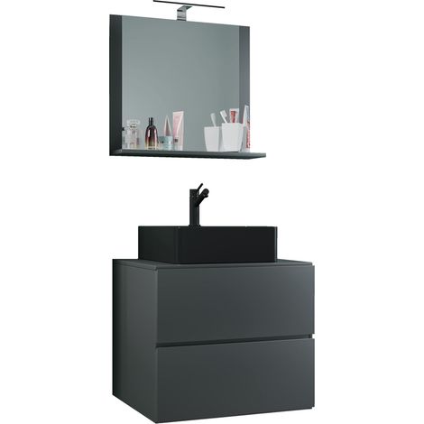 3 pz lavabo mobili da bagno Lendas 60 cm M 124x60x52 - VCM