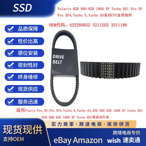 Belt compatible with Polaris RZR RS1 1000, RZR XP and Ranger Crew 4 MD 1000 (1/5)