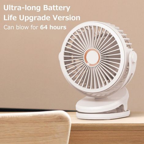 Petit ventilateur à pince silencieux, 10000 mAh, USB, pour bureau, chambre, voiture, électrique, portable. (1/5)