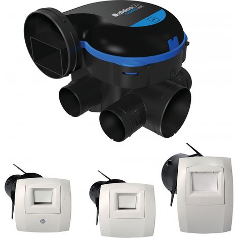 Kit Vmc Easyhome Hygro Premium Mw + Bouches Bahia Curve Cordelette - Aldes