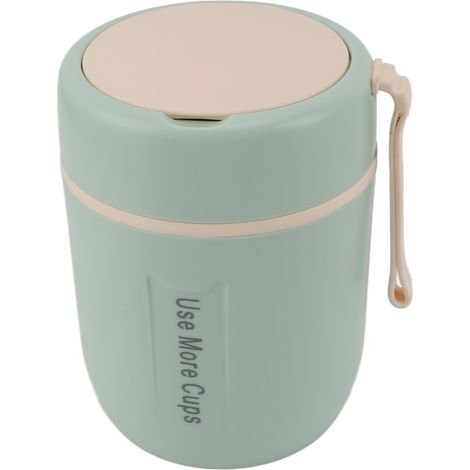 Bocal alimentaire isotherme 500 ml en acier inoxydable 304, récipient à soupe sous vide, tasse isotherme étanche pour l'école, le camping et les voyages, vert menthe (1/5)