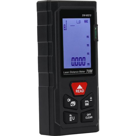 Télémètre laser infrarouge portable, télémètre de haute précision pour la construction SW-MS70 (portée de mesure de 70 m)
