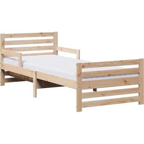 Cadre de lit marron avec matelas extensible, 80 x 200 cm (1/5)