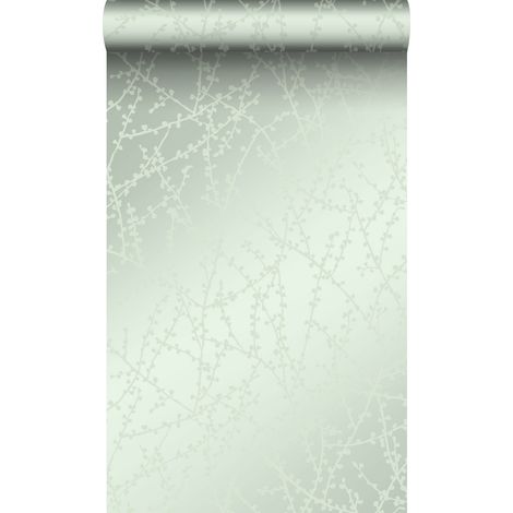 papier peint fleurs vert menthe - Origin Wallcoverings (1/5)