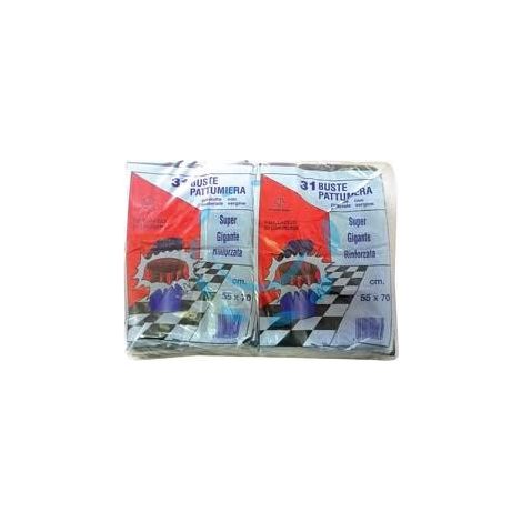 SACCPO PATTUMIERA CON LACCIO DI CHIUSURA NERO PZ.31 - cm.55x70 gr.480