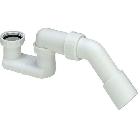 Viega siphon garniture de vidange pour receveur de douche 106263 G 2000 2000 /2 x DN 40/50, plastique blanc , avec coude d&39écoulement à 45° (1/2)