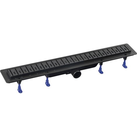Polysan - Caniveau de douche 71 cm, avec grille, noir mat 73721B (1/3)