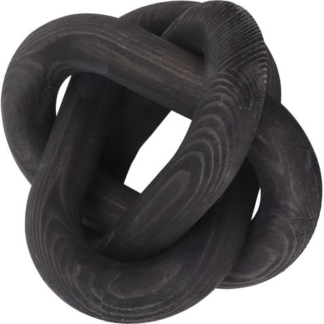 Dekorative 3-gliedrige Holzkette, schwarz, ideal für Zuhause, Wohnzimmer oder Café. (1/5)