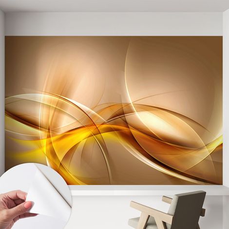 Fotomurale adesivo stickers - per camera da letto - per corridoio - decorazione casa moderna Linee morbide 152x104 cm (1/5)