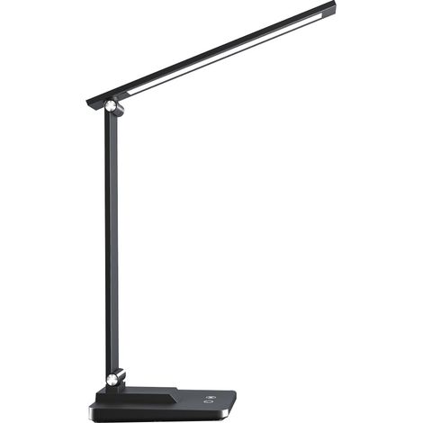 Lampe de bureau double fonction pour le confort des yeux, rechargeable et connectée, avec batterie longue durée et charge sans fil. (1/5)