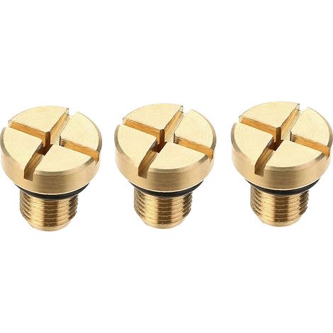 3X 17111712788 Vis de purge du vase d'expansion du liquide de refroidissement du radiateur, type or, compatible avec E36, E39, E46, etc. (1/5)