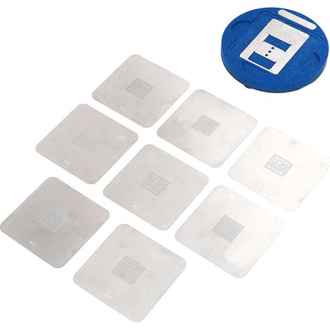 Kit de soudure pour téléphone portable avec grille de soudure à positionnement magnétique de précision, pochoir de formation de billes BGA, compatible avec les téléphones iOS (kit de 8 pièces) (1/5)