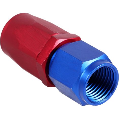 Adaptateur de Raccord Tournant Mâle AN6 Bleu/Rouge pour Durite Huile/Carburant Racing (1/2)