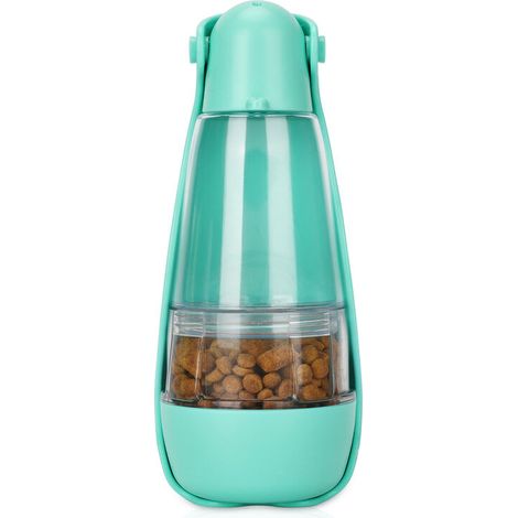Bouteille pour Chien,,Gamelle et bouteille de voyage de chien,Bouteille d'eau pour Chien ,Portable Voyage Gourde avec Bouton Lock pour Chien,Tasse à Eau Multifonctionnelle 460ml (1/5)