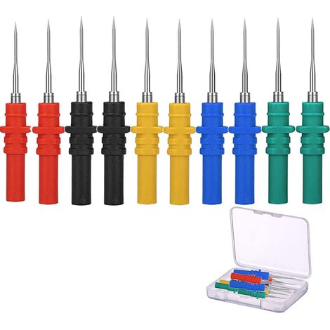 10pcs Backside Probe Pins, Multimeter and Automotive Testing, Insulation Probes with Pin (1/5)