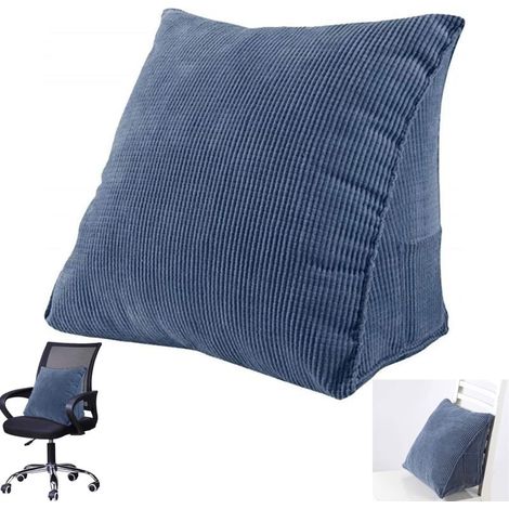 Coussin De Dossier,Coussin de Lecture Compensé pour les Enfants, Triangulaire Coussin à Coins, Traversin Tête de lit Support Arrière, Oreiller Cervical Dossier de Soutien Lombaire, Velours Côtelé (1/5)