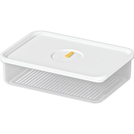 Boîte De Rangement Alimentaire - 19,8 x 13,8 x 5,3 cm - Couvercle Transparent - 950 ml - Pour Réfrigérateur Et Cuisine - 1 Pièce (1/5)