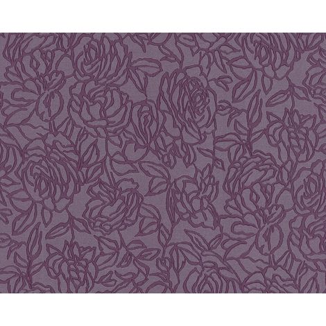 Flowers wallcovering wall EDEM 9040-29 hot embossed non-woven wallpaper embossed with floral ornaments shiny violet red lilac 10.65 m2 (114 ft2)