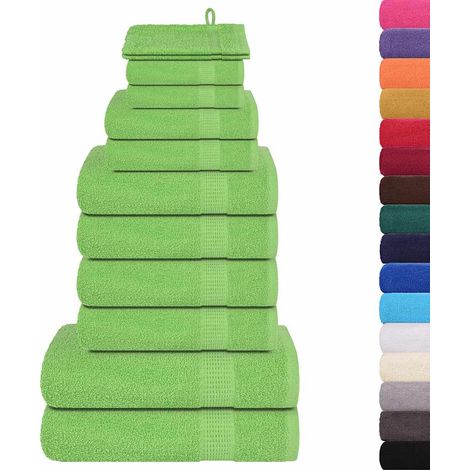 Ensemble de serviettes FROGN 12 pcs vert pomme 360 g/m²