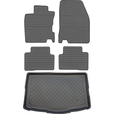 Ensemble de tapis de sol en caoutchouc pour Nissan Qashqai II J11 Crossover (02.2014-2021) + tapis de coffre (1/5)
