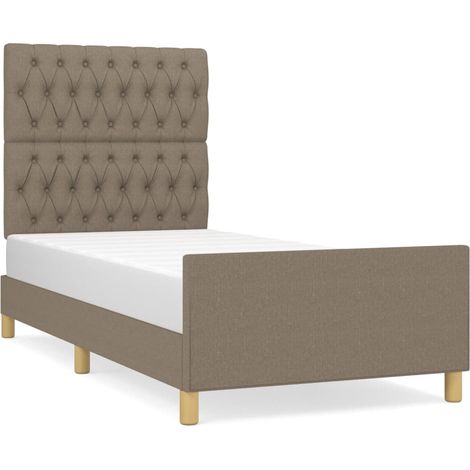 Maison Exclusive - Bettgestell ohne Matratze Taupe 100x200 cm Sto (1/5)