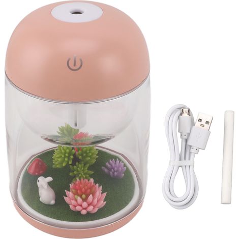 Mini paysage humidificateur silencieux 2-en-1 ultrasonique diffuseur d'huiles essentielles pour chambre bureau voiture rose (1/5)