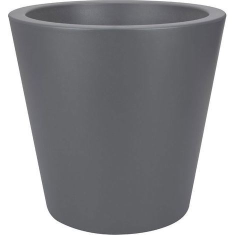 Pot de fleurs rond Pure Straight Ø 50 x H.51 cm - Anthracite (1/4)