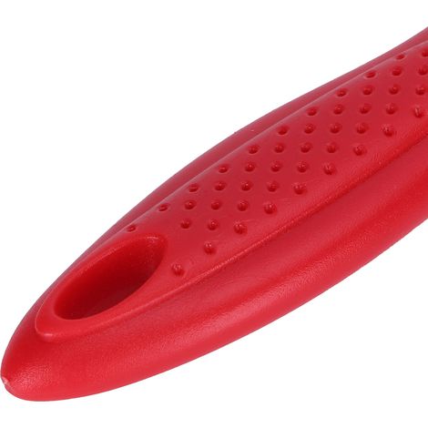 Horquilla de apicultura de acero inoxidable con 18 púas y mango de plástico rojo, 19,5 cm – accesorio para la recolección de miel (1/5)